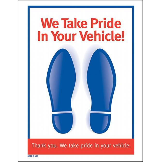 2-Color Footprint Paper Floor Mats Service Department Independent Automobile Dealers Association of California