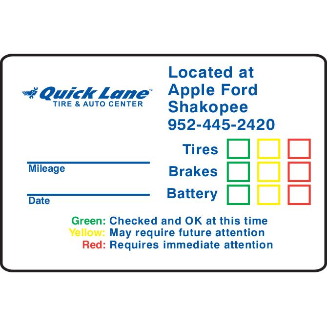 Custom Write-In Roll Reminder Stickers Service Department Independent Automobile Dealers Association of California Static Cling 2 5/8" x 1 7/8"