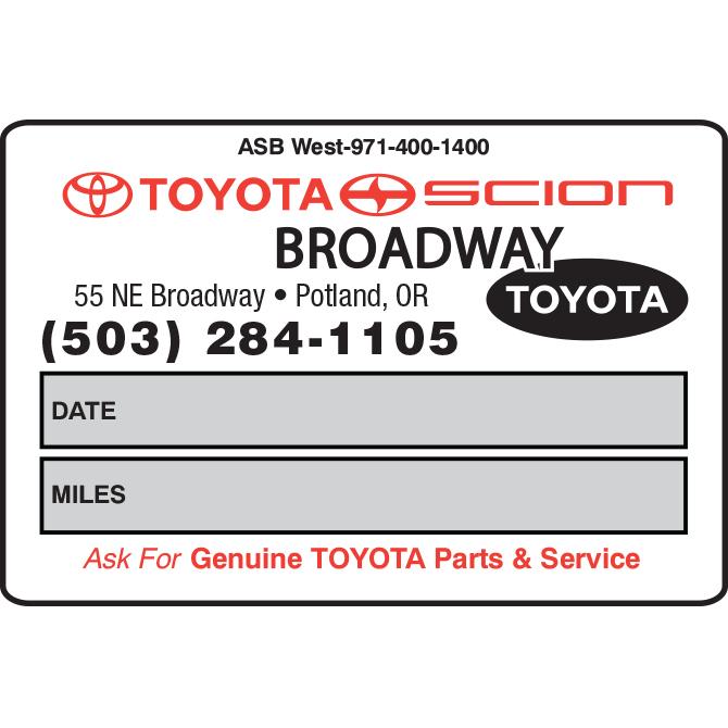 Custom Write-In Roll Reminder Stickers Service Department Independent Automobile Dealers Association of California Light Adhesive 2 5/8" x 1 7/8"