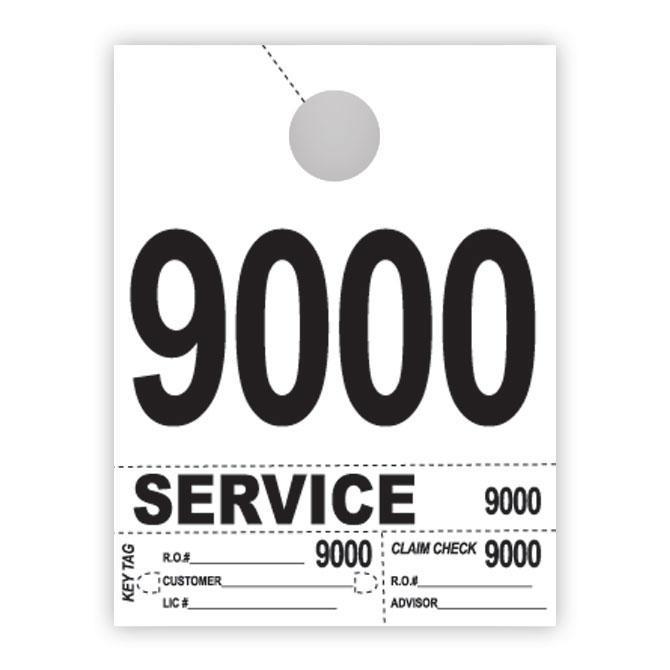 Heavy Brite™ 4 Part Service Dispatch Numbers (White Stock) Service Department Independent Automobile Dealers Association of California (9000-9999)