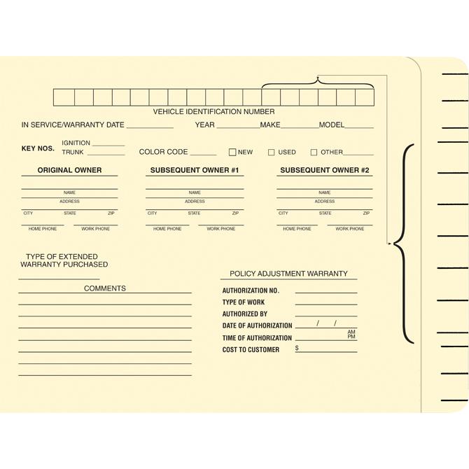 Imprinted File Right™ File Folders Service Department Independent Automobile Dealers Association of California