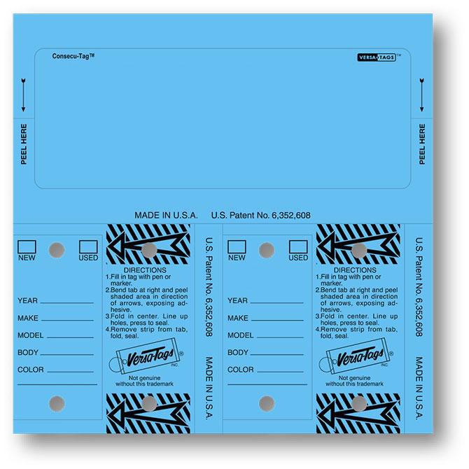 Consecu-Tags® Sales Department Independent Automobile Dealers Association of California Consecu-Tags Blue