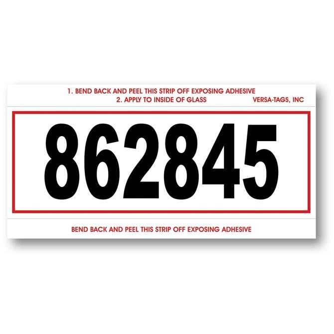 Imprinted Stock Number Mini Signs Sales Department Independent Automobile Dealers Association of California White with Red Border