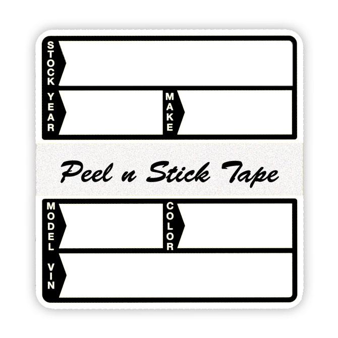 Poly Key Tags and Poly Stock Stickers Sales Department Independent Automobile Dealers Association of California White Poly Stock Sticker