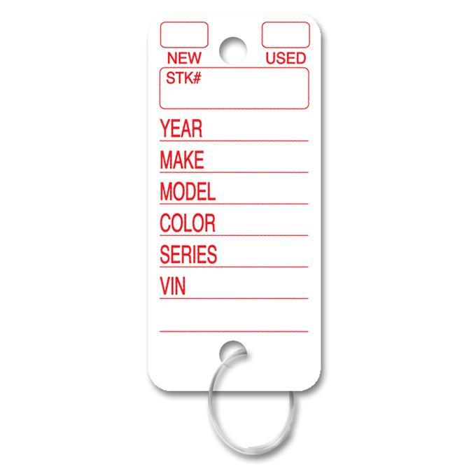 Poly Key Tags Sales Department Independent Automobile Dealers Association of California White Poly Tag Key Tag
