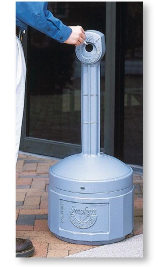 Smokers Cease-Fire Cigarette Butt Receptacle Service Department Independent Automobile Dealers Association of California