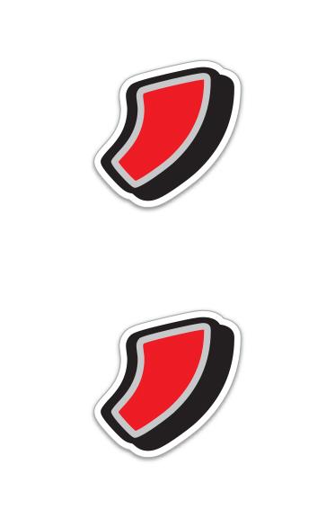 Giant Magnetic Slogans, Comma & Period Sales Department Independent Automobile Dealers Association of California Comma Red with Gray Border