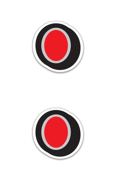 Giant Magnetic Slogans, Comma & Period Sales Department Independent Automobile Dealers Association of California Period Red with Gray Border