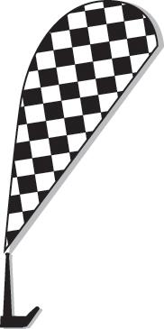 Clip-On Paddle Flags Sales Department Independent Automobile Dealers Association of California Checkered - Black
