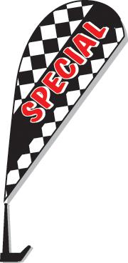 Clip-On Paddle Flags Sales Department Independent Automobile Dealers Association of California Checkered - Special
