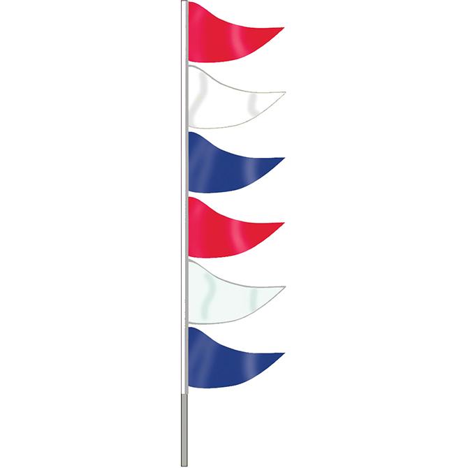 Ground Pennants Sales Department Independent Automobile Dealers Association of California Plasticloth Red White and Blue