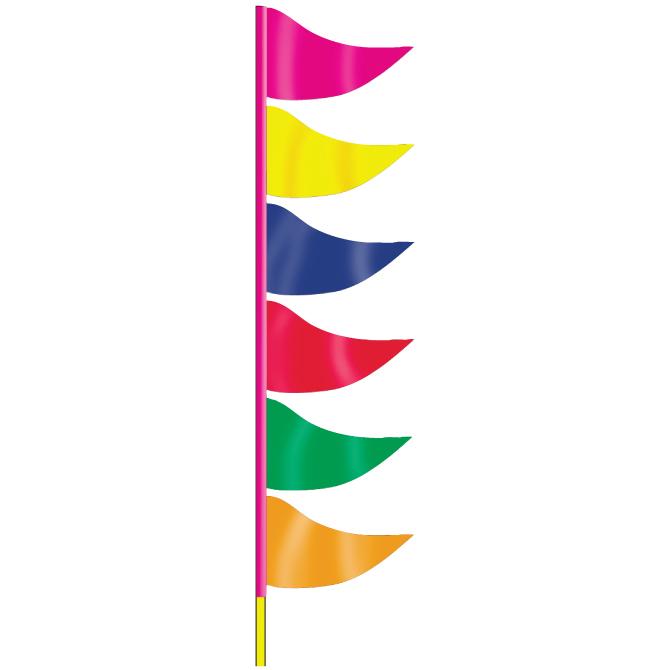 Ground Pennants Sales Department Independent Automobile Dealers Association of California Plasticloth Fluorescent Multi-Color