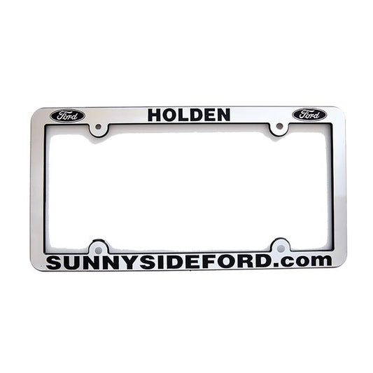 Custom Chrome License Plate Frames Sales Department Independent Automobile Dealers Association of California Shiny Chrome Economy Recessed Letter
