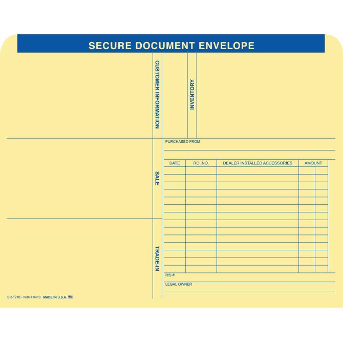 ERA* Deal Jacket (500 Per Box) Sales Department Independent Automobile Dealers Association of California Blue 500 Per Box