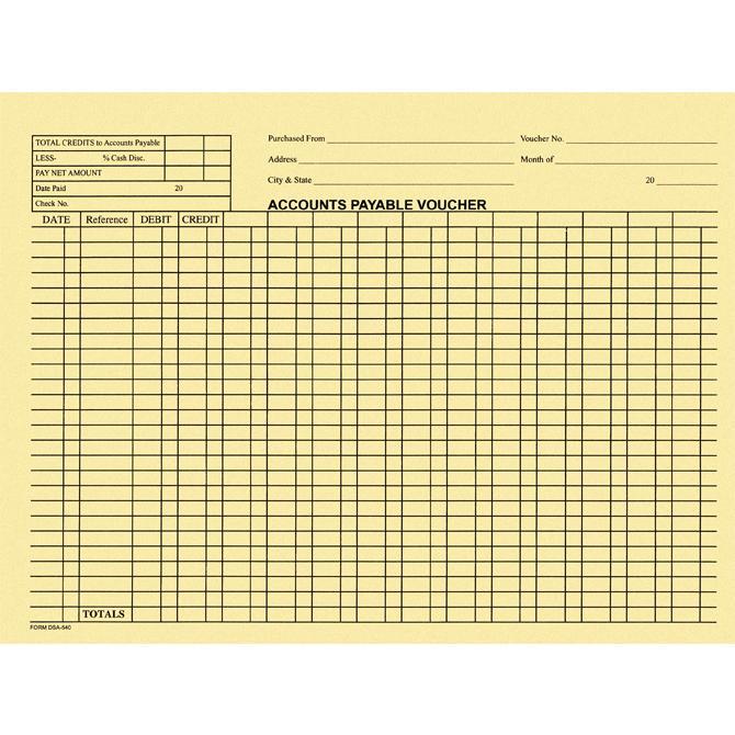 Accounts Payable Voucher Envelopes - General Accounting Style (500 Per Box) Office Forms Independent Automobile Dealers Association of California Buff