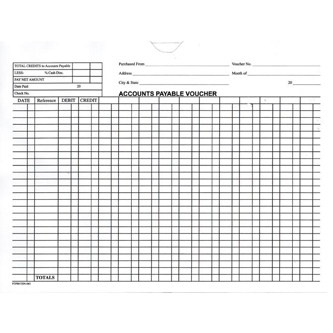 Accounts Payable Voucher Envelopes - General Accounting Style Office Forms Independent Automobile Dealers Association of California White 500 Per Box