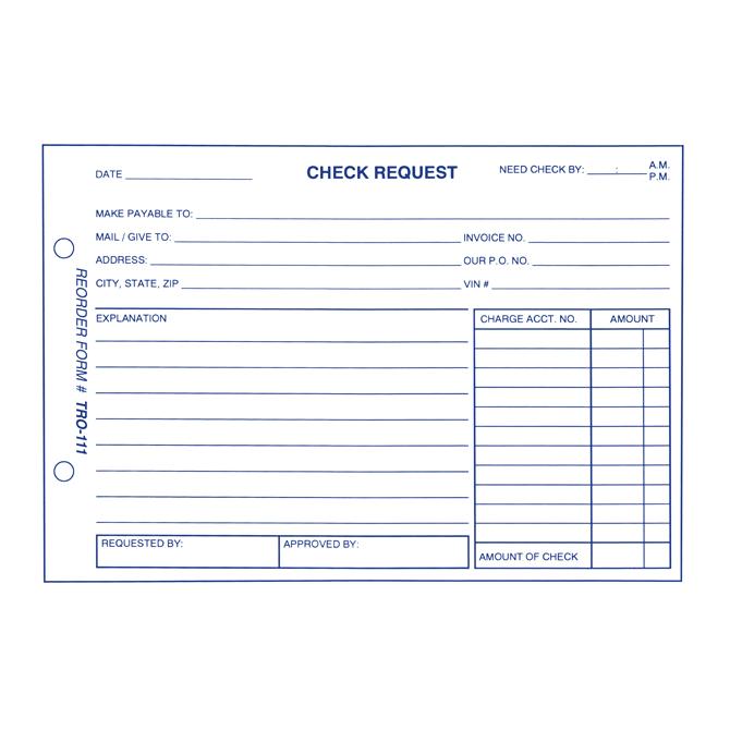 Check Request Forms Office Forms Independent Automobile Dealers Association of California