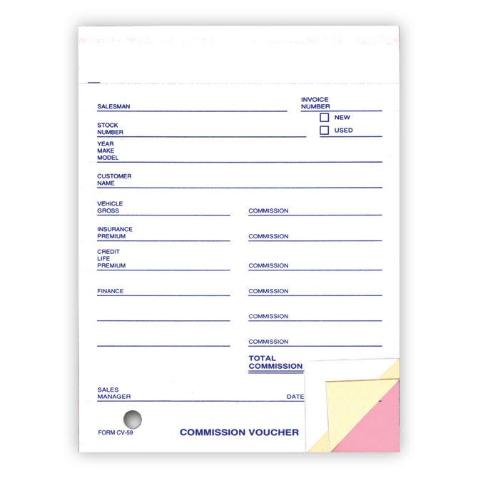 Commission Voucher Sales Department Independent Automobile Dealers Association of California