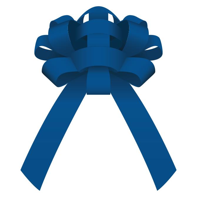 30" Shiny Vinyl Car Bows Sales Department Independent Automobile Dealers Association of California Blue