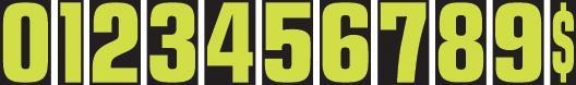 9 1/2" Number Window Stickers Sales Department Independent Automobile Dealers Association of California 0
