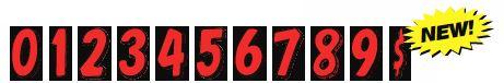 7 1/2" Number Window Stickers Sales Department Independent Automobile Dealers Association of California Red and Black 0