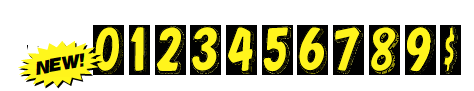 7 1/2" Number Window Stickers Sales Department Independent Automobile Dealers Association of California Yellow and Black 0