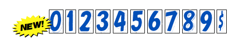 7 1/2" Number Window Stickers Sales Department Independent Automobile Dealers Association of California Blue and White 0