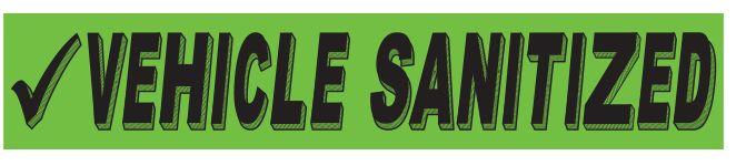 "Sanitized" Slogan Window Stickers Sales Department Independent Automobile Dealers Association of California Vehicle Sanitized