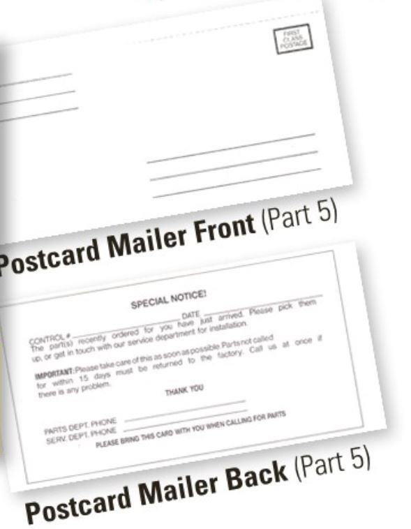 Special Parts Order Forms (Form GMPS-115-5) Parts Department Independent Automobile Dealers Association of California