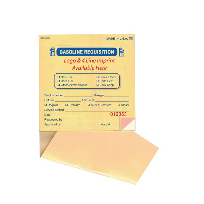 Imprinted Fuel Requisition Books Sales Department Independent Automobile Dealers Association of California