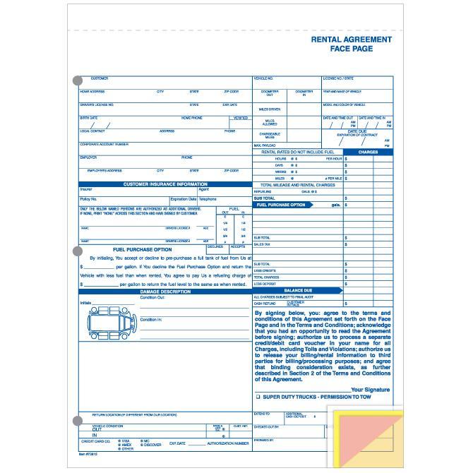 Rental Agreement - RAC Service Department Independent Automobile Dealers Association of California (Form #RAC)