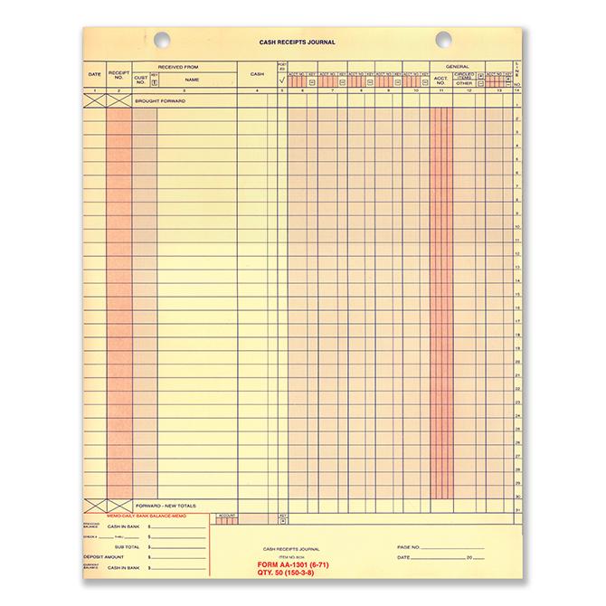 Cash Receipt Journals Office Forms Independent Automobile Dealers Association of California