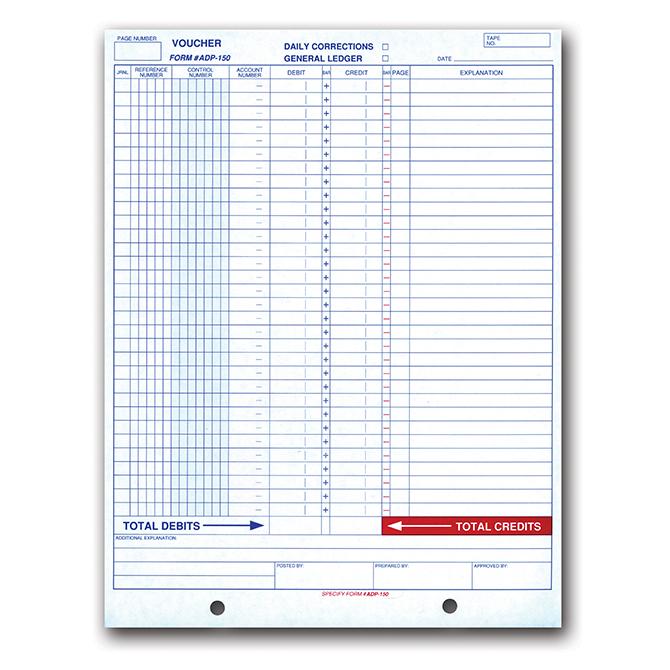 General Journal Vouchers Office Forms Independent Automobile Dealers Association of California (Form #150)
