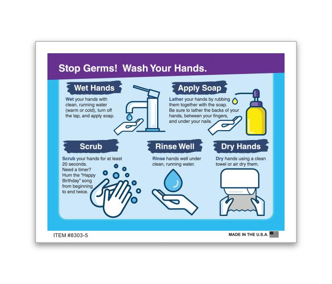 Hand Washing Sticker Independent Automobile Dealers Association of California