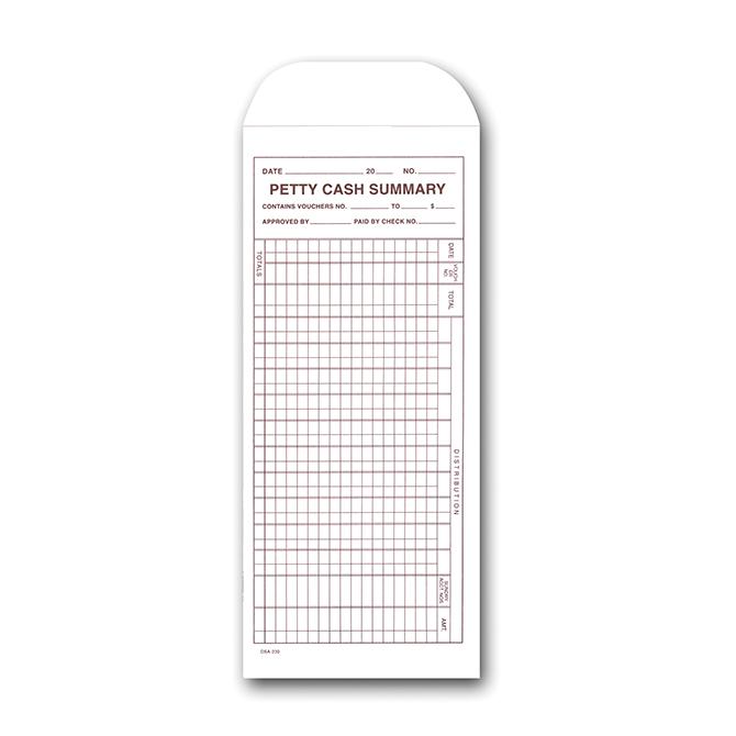 Petty Cash Envelopes Office Forms Independent Automobile Dealers Association of California