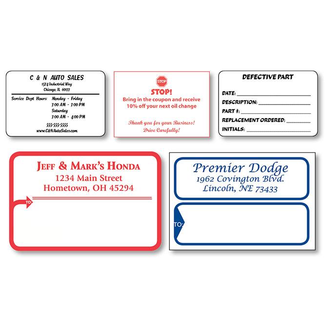Custom Labels/Shipping Labels Service Department Independent Automobile Dealers Association of California 2" x 3" General Purpose 1000 Per Roll
