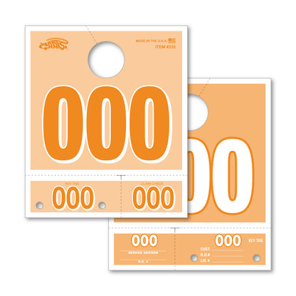 Colored Dispatch Numbers & Key Tags