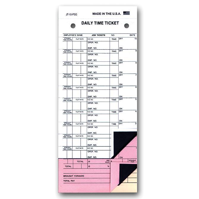 Job Time Tickets (Form JT-10 and JT-12) Service Department Independent Automobile Dealers Association of California (Form #JT-10-PSG)
