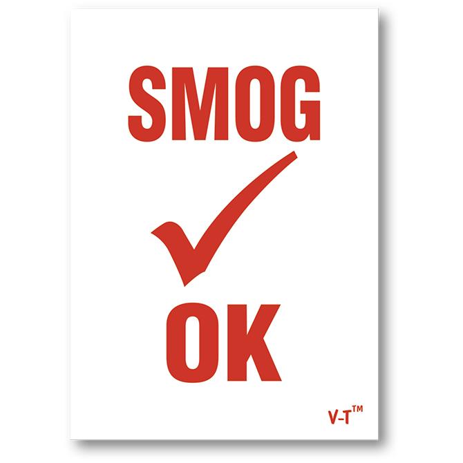 Static Cling Inspection Sticker (Safety/Smog) Sales Department Independent Automobile Dealers Association of California Smog