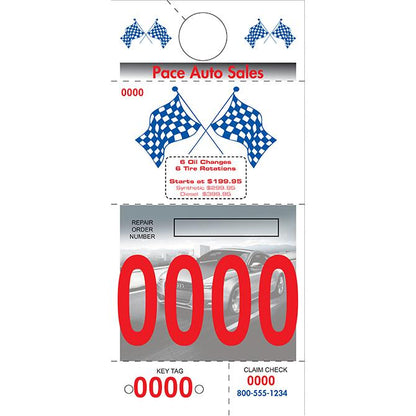 Custom Adver Tag™ 5 Part Dispatch Numbers Service Department Independent Automobile Dealers Association of California