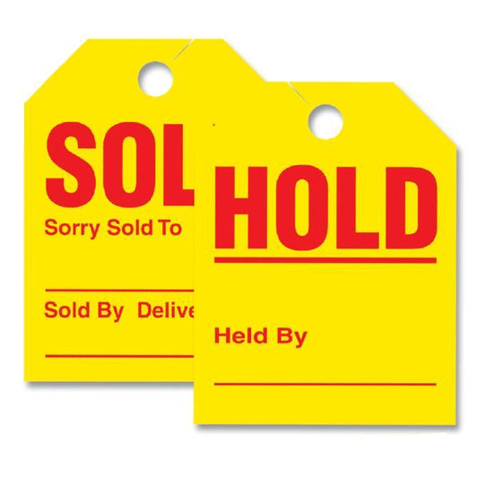 Sold/Hold Tags (Mirror Hang Tags) Sales Department Independent Automobile Dealers Association of California