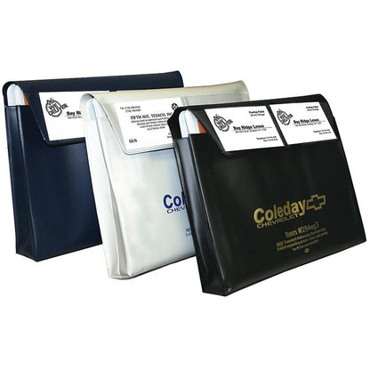 Custom Vinyl Policy Holders - Document Holder Sales Department Independent Automobile Dealers Association of California Expandable Navy Blue