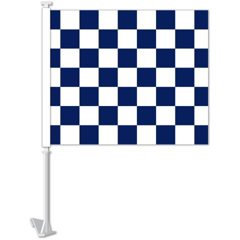 Clip-On Window Flags (Standard Flags) Sales Department Independent Automobile Dealers Association of California Checkered - Blue