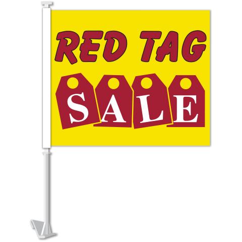 Clip-On Window Flags (Standard Flags) Sales Department Independent Automobile Dealers Association of California Red Tag Sale