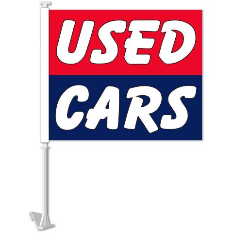 Clip-On Window Flags (Standard Flags) Sales Department Independent Automobile Dealers Association of California Red/Blue - Used Cars