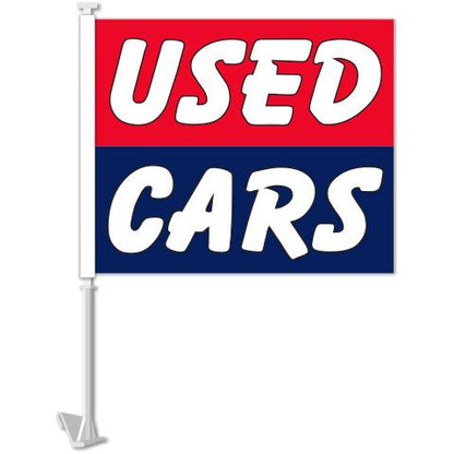 Clip-On Window Flags (Standard Flags) Sales Department Independent Automobile Dealers Association of California Red/Blue - Used Cars