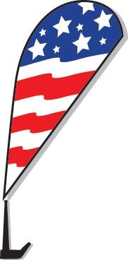 Clip-On Paddle Flags Sales Department Independent Automobile Dealers Association of California American Flag