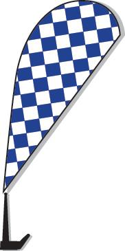 Clip-On Paddle Flags Sales Department Independent Automobile Dealers Association of California Checkered - Blue