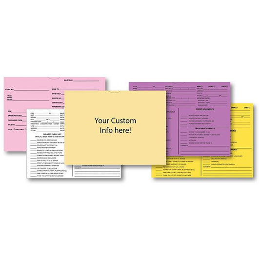 Custom Deal Envelopes (Deal Jackets) Sales Department Independent Automobile Dealers Association of California