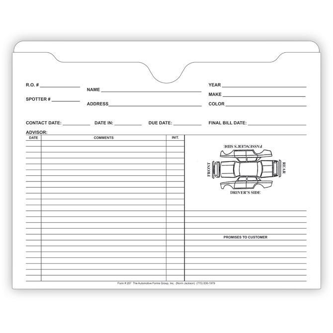 Custom Ultra Heavy Duty Deal Envelopes (Deal Jackets) Sales Department Independent Automobile Dealers Association of California White